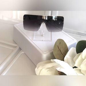 Brand New - Black Shield Framed-Sunglasses